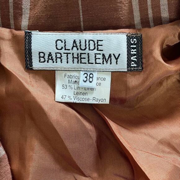 Vintage Claude Barthelemy Linen Blazer - Picture 5 of 6